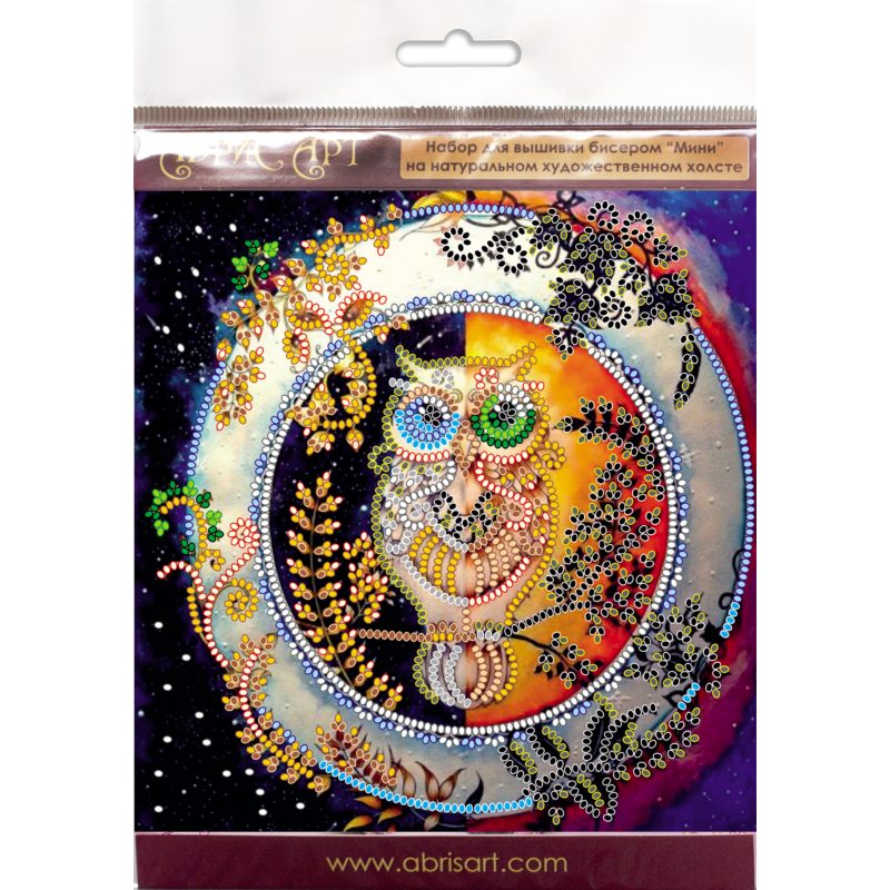 Mini Bead Embroidery Kit on Art Canvas "Day and night"