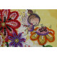 Mini Bead Embroidery Kit on Art Canvas "Colored moths"