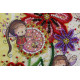 Mini Bead Embroidery Kit on Art Canvas "Colored moths"