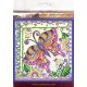 Mini Bead Embroidery Kit on Art Canvas "Butterfly in flowers"