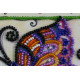Mini Bead Embroidery Kit on Art Canvas "Butterfly in flowers"