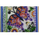 Mini Bead Embroidery Kit on Art Canvas "Butterfly in flowers"