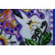 Mini Bead Embroidery Kit on Art Canvas "Butterfly in flowers"