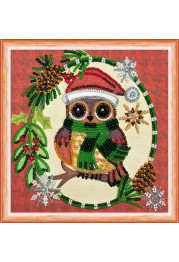 Mini Bead Embroidery Kit on Art Canvas "Christmas motif"