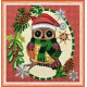 Mini Bead Embroidery Kit on Art Canvas "Christmas motif"