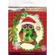 Mini Bead Embroidery Kit on Art Canvas "Christmas motif"