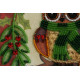 Mini Bead Embroidery Kit on Art Canvas "Christmas motif"