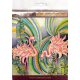 Mini Bead Embroidery Kit on Art Canvas "Pink flamingos"