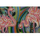 Mini Bead Embroidery Kit on Art Canvas "Pink flamingos"