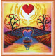 Mini Bead Embroidery Kit on Art Canvas "Unforgettable evening"
