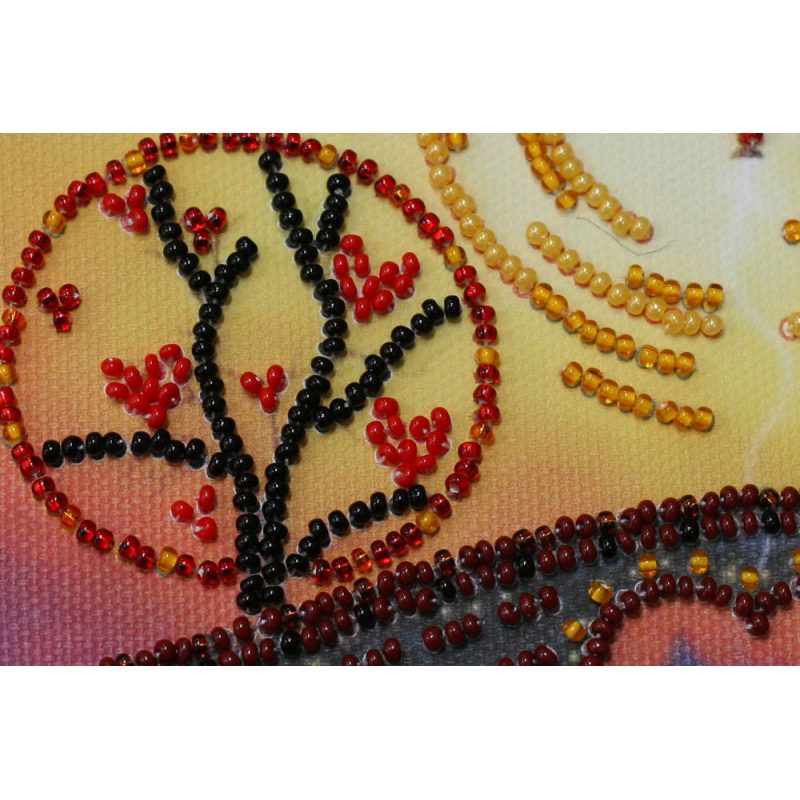 Mini Bead Embroidery Kit on Art Canvas "Unforgettable evening"
