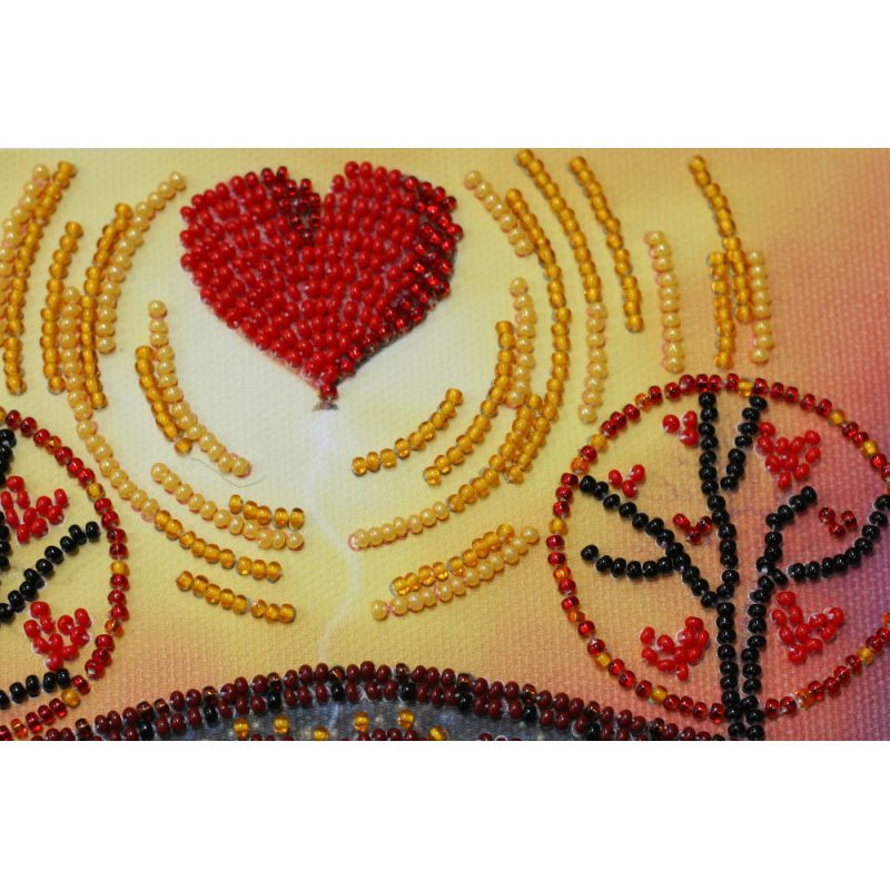 Mini Bead Embroidery Kit on Art Canvas "Unforgettable evening"