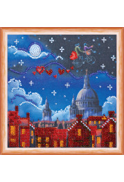 Mini Bead Embroidery Kit on Art Canvas "Romantic trip"