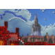 Mini Bead Embroidery Kit on Art Canvas "Romantic trip"