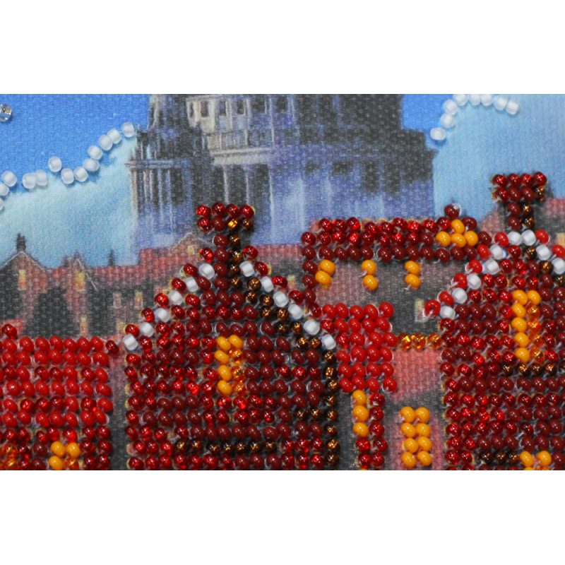 Mini Bead Embroidery Kit on Art Canvas "Romantic trip"