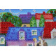 Mini Bead Embroidery Kit on Art Canvas "Table for two"