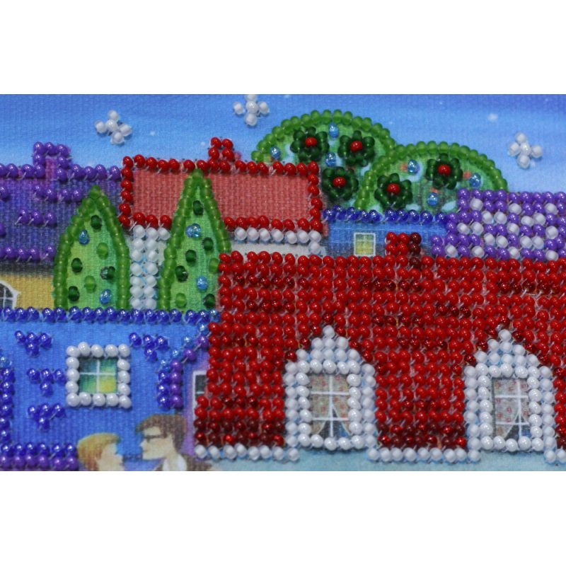 Mini Bead Embroidery Kit on Art Canvas "Table for two"