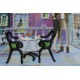 Mini Bead Embroidery Kit on Art Canvas "Table for two"