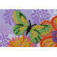 Mini Bead Embroidery Kit on Art Canvas "Amazing flowers"