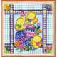 Mini Bead Embroidery Kit on Art Canvas "Easter patterns"