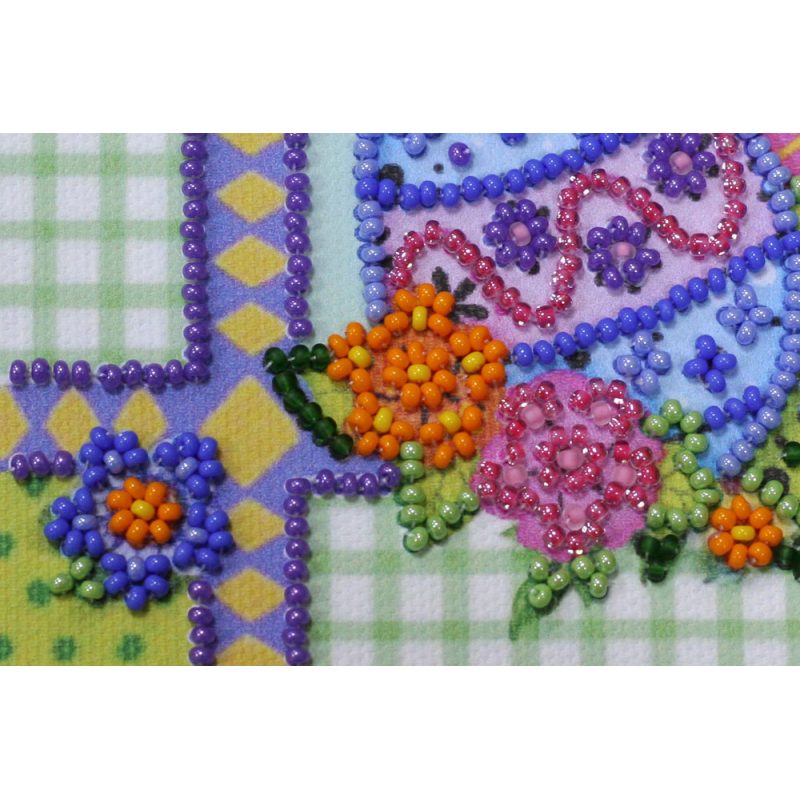 Mini Bead Embroidery Kit on Art Canvas "Easter patterns"