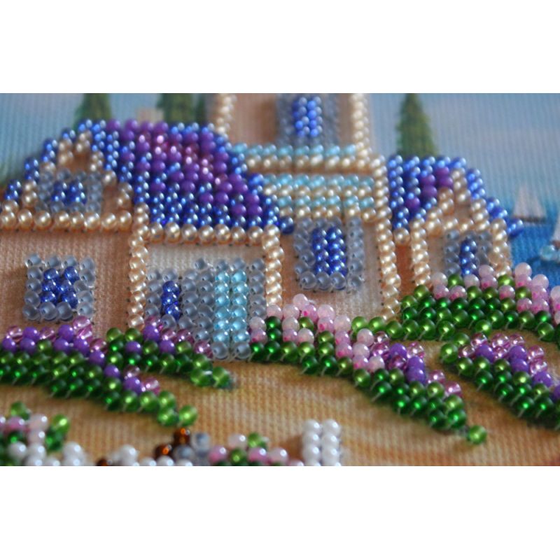 Mini Bead Embroidery Kit on Art Canvas "Horizon"