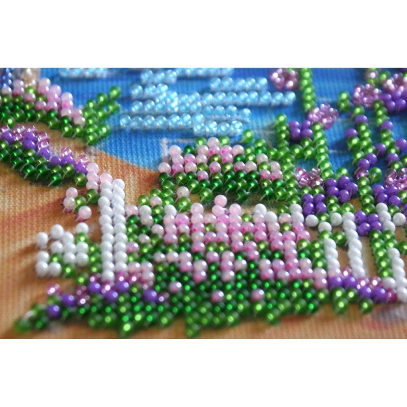 Mini Bead Embroidery Kit on Art Canvas "Horizon"
