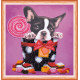 Mini Bead Embroidery Kit on Art Canvas "Cute baby"