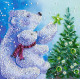 Mini Bead Embroidery Kit on Art Canvas "Umka"