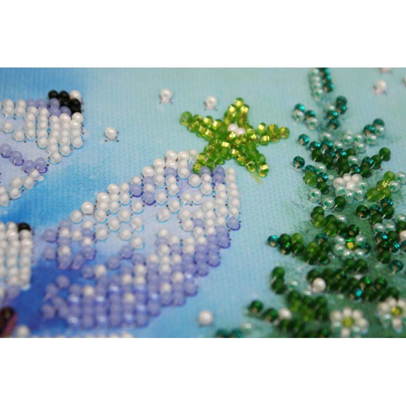 Mini Bead Embroidery Kit on Art Canvas "Umka"