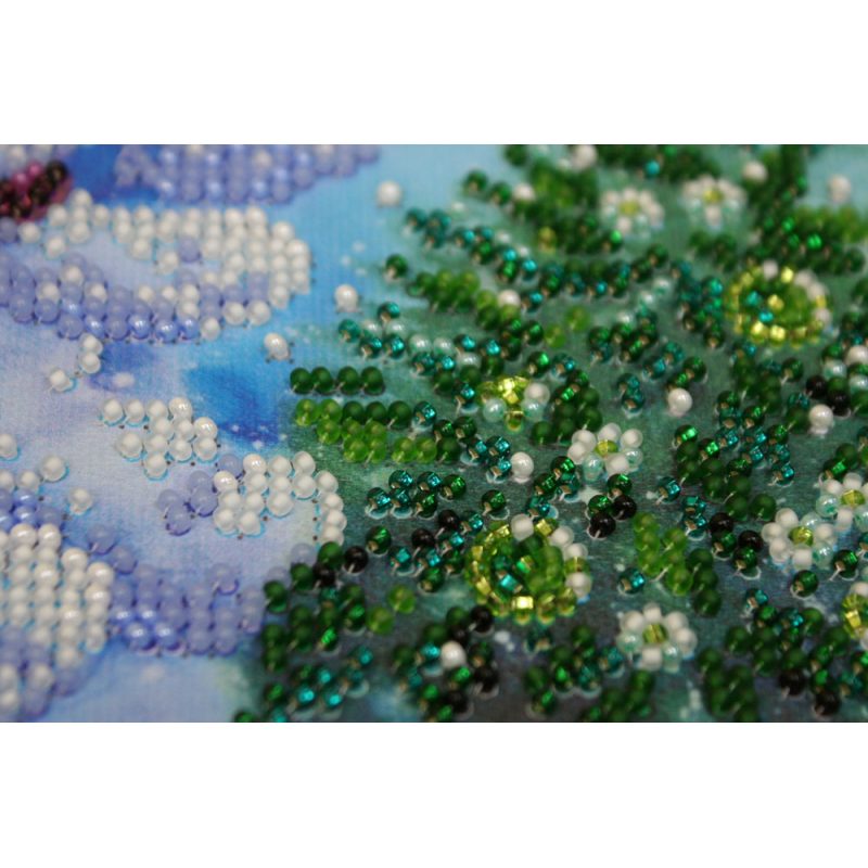 Mini Bead Embroidery Kit on Art Canvas "Umka"