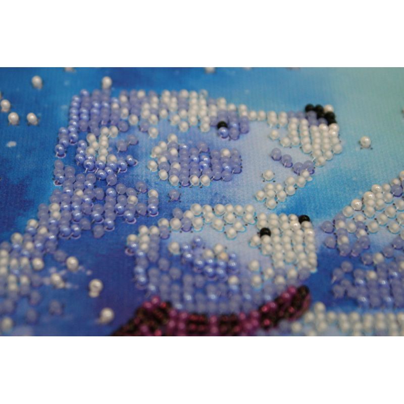 Mini Bead Embroidery Kit on Art Canvas "Umka"