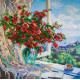Mini Bead Embroidery Kit on Art Canvas "Sea outside the window"