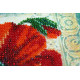 Mini Bead Embroidery Kit on Art Canvas "Red velvet"