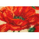Mini Bead Embroidery Kit on Art Canvas "Red velvet"