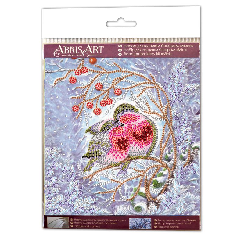 Mini Bead Embroidery Kit on Art Canvas "Warmth together"
