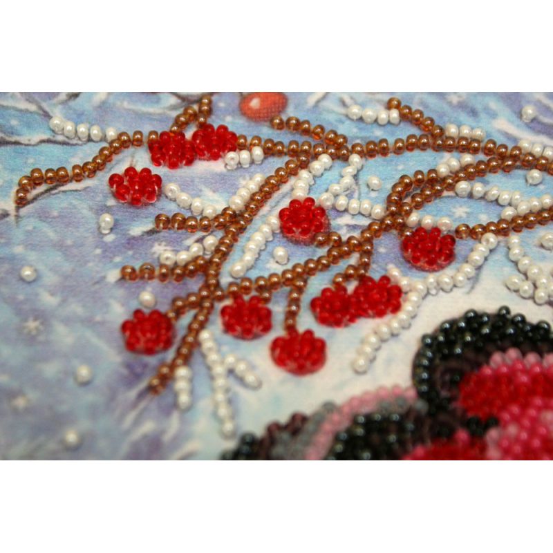 Mini Bead Embroidery Kit on Art Canvas "Warmth together"