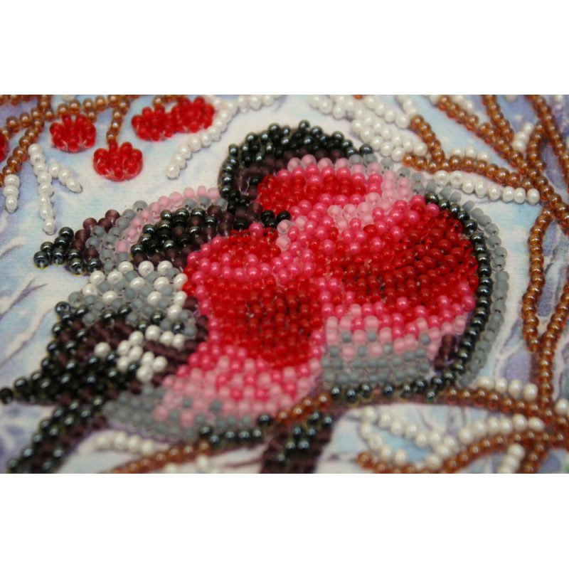 Mini Bead Embroidery Kit on Art Canvas "Warmth together"
