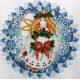 Mini Bead Embroidery Kit on Art Canvas "Christmas angel"