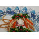 Mini Bead Embroidery Kit on Art Canvas "Christmas angel"