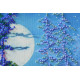 Mini Bead Embroidery Kit on Art Canvas "Full moon"