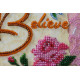 Mini Bead Embroidery Kit on Art Canvas "Believe"