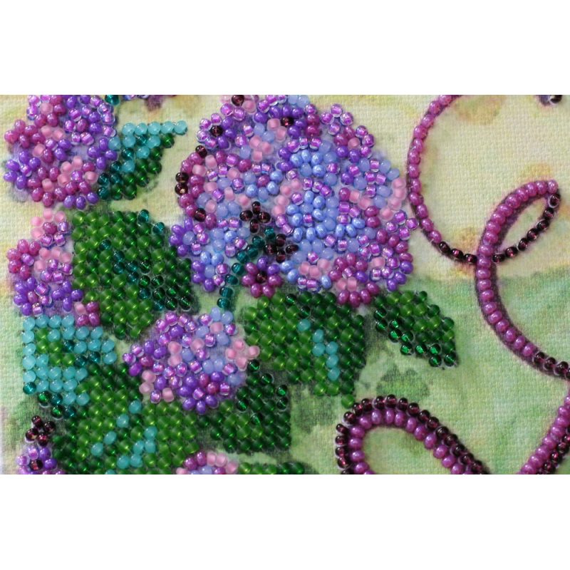 Mini Bead Embroidery Kit on Art Canvas "Love"