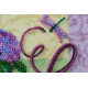 Mini Bead Embroidery Kit on Art Canvas "Love"