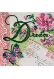 Mini Bead Embroidery Kit on Art Canvas "Dream"