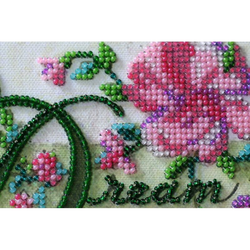 Mini Bead Embroidery Kit on Art Canvas "Dream"