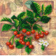 Mini Bead Embroidery Kit on Art Canvas "Cherry twig"