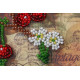 Mini Bead Embroidery Kit on Art Canvas "Cherry twig"