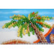 Mini Bead Embroidery Kit on Art Canvas "Surfing"