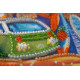 Mini Bead Embroidery Kit on Art Canvas "Surfing"